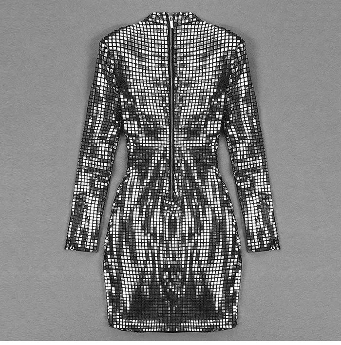 Vestido Ajustado de Manga Larga