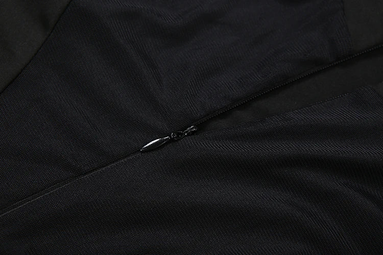 Mono largo negro con transparencias