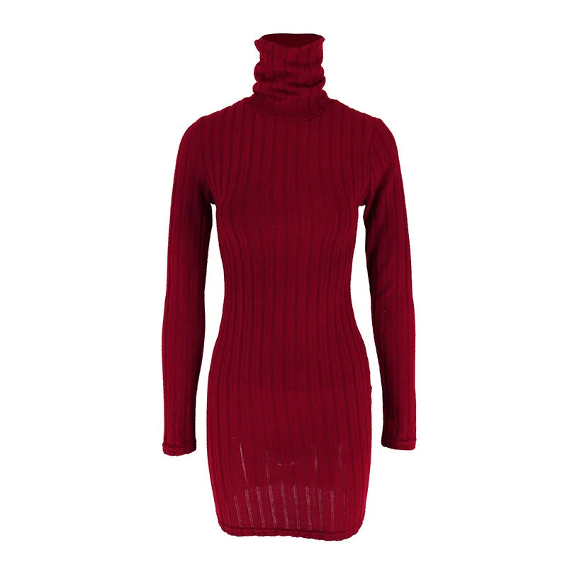 Vestido Corto de Cuello Alto