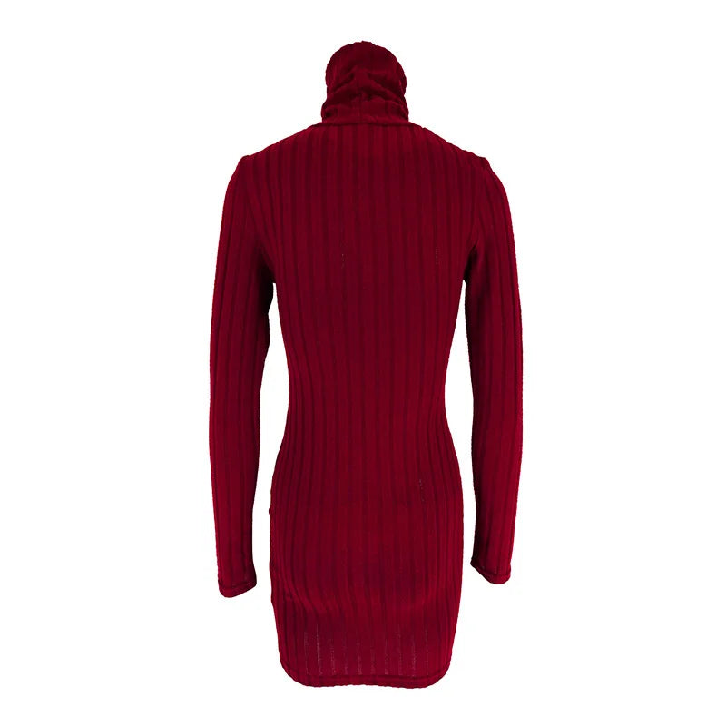 Vestido Corto de Cuello Alto