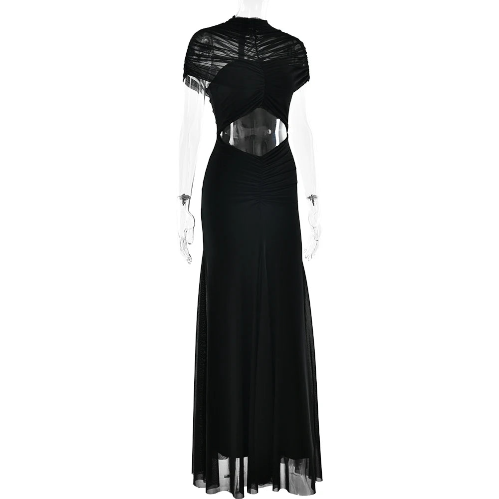 Vestido Largo con Aberturas en la Cintura