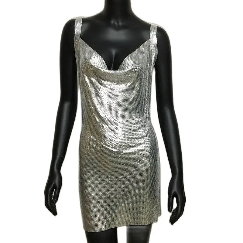 Mini Vestido de Espalda Cruzada