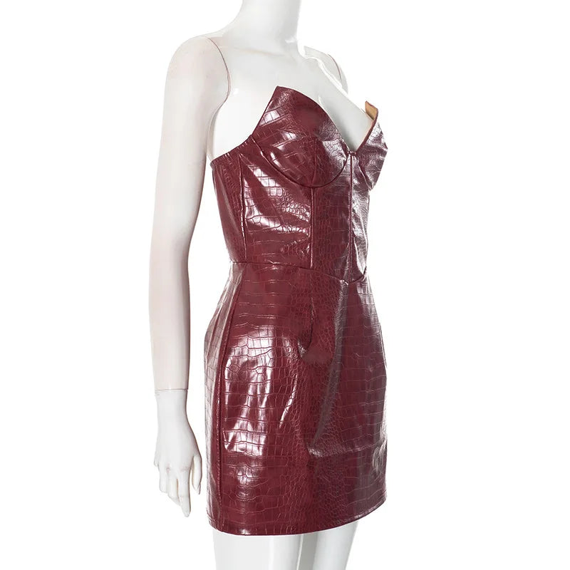 Vestido Corset con Estampado de Cocodrilo