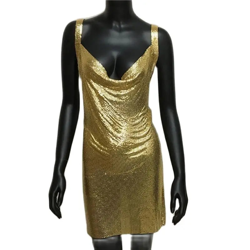 Mini Vestido de Espalda Cruzada