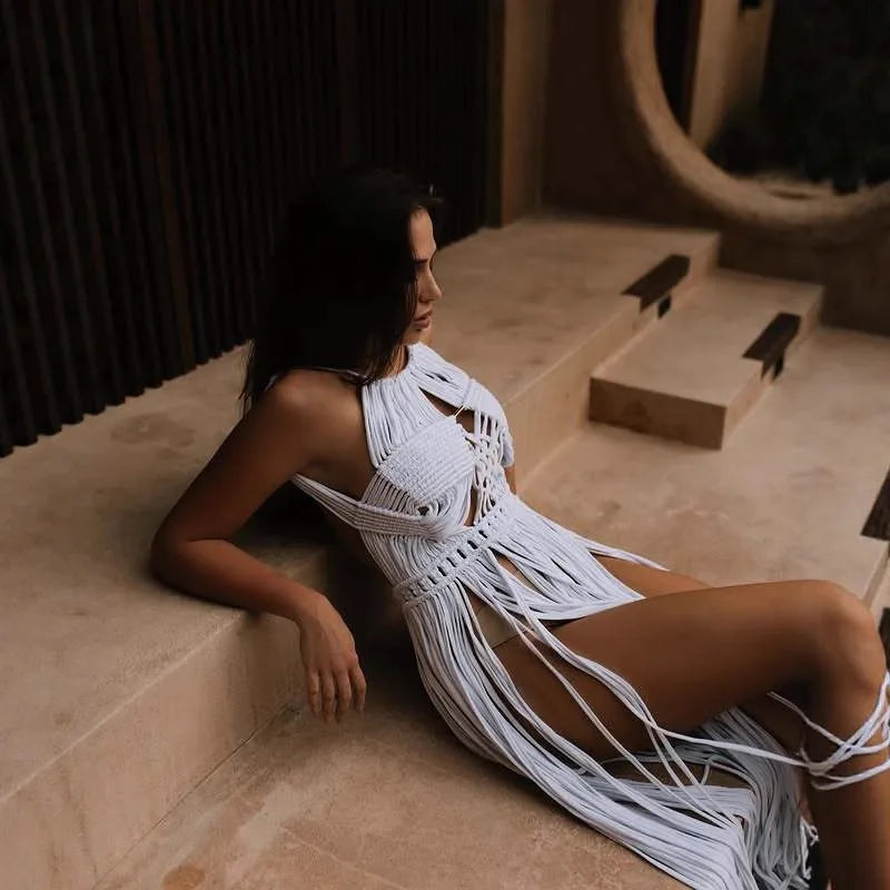 Vestido de Macramé con Flecos