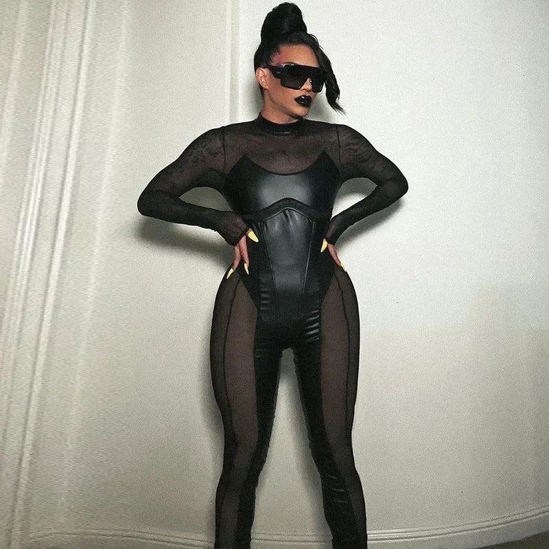 Body largo negro para fiesta